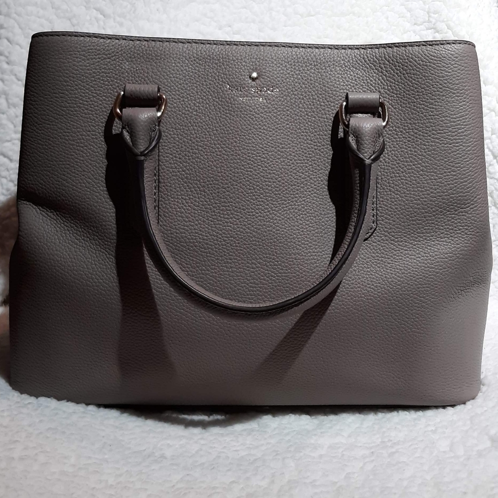 Kate Spade♠️          Gray Genuine Leather Tote